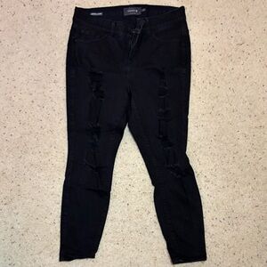 Torrid Women's Black Ripped Skinny Jeans
